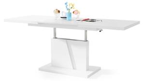 Rozkládací konferenční/jídelní stůl se zveda. deskou NINO 120/150/180x70 cm bílá
