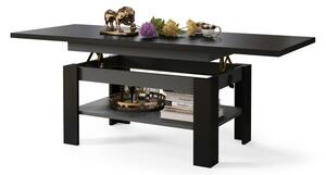 Rozkládací konferenční se zvedací deskou ROY 130/170x65 cm černá/antracit