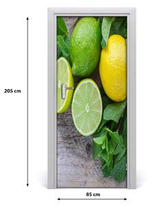 Fototapeta na dveře samolepící limetka a citron 85x205 cm