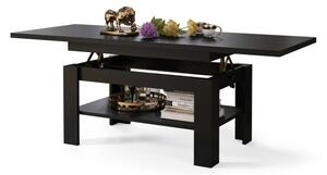 Rozkládací konferenční se zvedací deskou ROY 130/170x65 cm černá