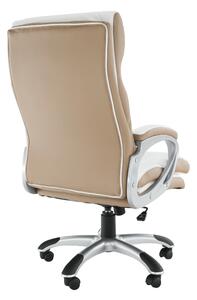 Kancelářská židle TEMPO KONDELA KOLO bílo-hnědá