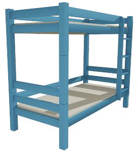 Vomaks unit, s.r.o. Patrová postel 8X8 3B Povrchová úprava: netransparentní barva modrá, Rozměr: 80 x 200 cm