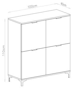 Komoda LORA 100x110x40 cm dub artisan