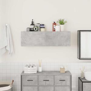 Koupelnová nástěnná skříňka betonově šedá 100x25x30 cm kompozit