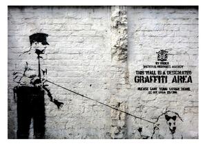 Fototapeta - Banksy - oblast graffiti + zdarma lepidlo - 200x140