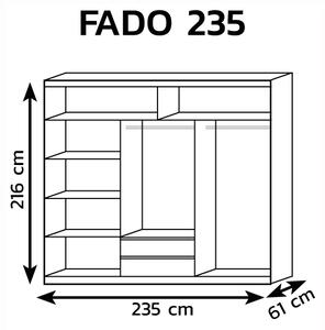 Šatní skříň Fado 235