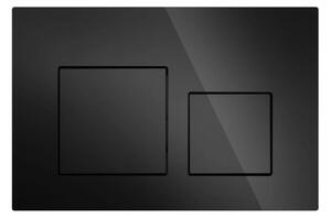 UPTrend Ovládací tlačítko pro WC podomítkové moduly YOSEMITE SHINY BLACK UP005‑B18, černá lesk