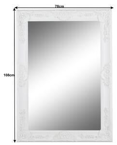 TEMPO Zrcadlo, dřevěný rám bílé barvy, MALKIA TYP 9