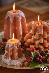 EDG Vánoční svíčka ve tvaru pečiva Pandoro - velká