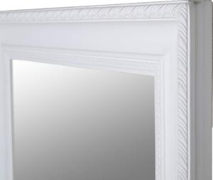 TEMPO Zrcadlo, dřevěný rám bílé barvy, MALKIA TYP 2
