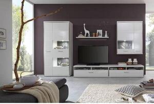 OBÝVACÍ STĚNA, šedá, barvy stříbra, bílá Livetastic - Kompletní obývací stěny, Online Only