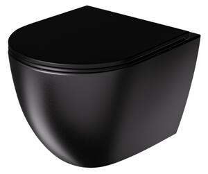 UPTrend Závěsný WC komplet bez příruby CANEO VORTEX TR2196DF‑U18 včetně Soft-Close sedátka, černá mat