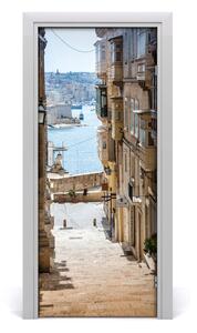 Fototapeta samolepící dveře Malta uličky 75x205 cm