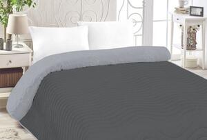 Dilios Luxury přehoz na postel Barva: denim grey/dark grey, Rozměr: 215 x 240 cm