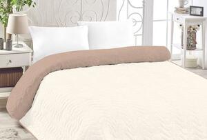 Dilios Luxury přehoz na postel Barva: brown raster/mic mac rev, Rozměr: 215 x 240 cm