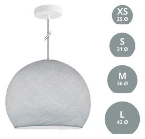 Lustr kulatý E27 Dome s polyesterovým stínidlem Barva: šedý perleťový polyester, Velikost: M - Ø 35cm