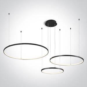 ONE-light Lustr Ringo 3, 65W, 4800lm, 40cm/60cm/80cm, stmívatelný, 230V, IP20, černý