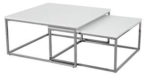 Konferenční stolek, chrom / bílá, ENISOL TYP 1