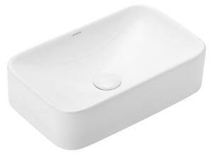 UPTrend Obdélníkové keramické umyvadlo na desku MIDEA BASIC TR4120A, bílá lesk