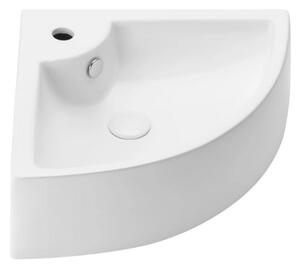 UPTrend Rohové keramické umyvadlo závěsné CHERRY XL TR4053, bílá lesk