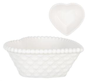Bílá miska ve tvaru srdce Schatje S – 25 ml