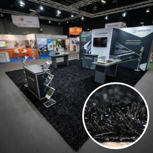 Europe Grass, Umělá tráva PartyGrass Black, na míru, šíře 4m, černá