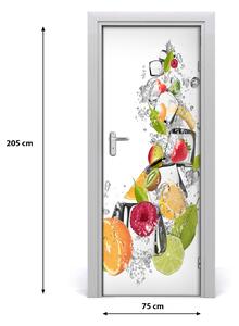 Fototapeta na dveře samolepící ovoce a led 75x205 cm