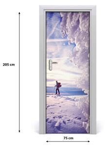 Fototapeta na dveře lidé lyžař 75x205 cm