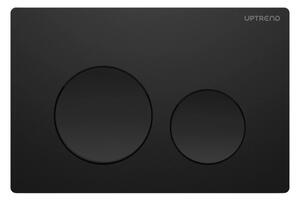 UPTrend Ovládací tlačítko pro WC podomítkové moduly YOSEMITE MATTE BLACK UP003‑U18, černá mat