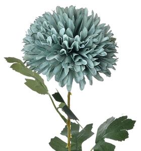 Umělá květina zeleno modrá chryzantéma – 54 cm