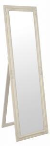 TEMPO Zrcadlo, dřevěný rám smetanové barvy, MALKIA TYP 12