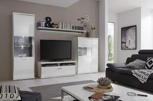 OBÝVACÍ STĚNA, šedá, barvy stříbra, bílá Livetastic - Kompletní obývací stěny, Online Only