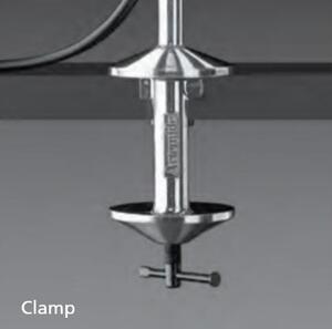 Artemide Designová stolní lampa Tolomeo Mega, 1xE27, hliník, s vypínačem Základna: Klip, Materiál stínidla: Hedvábná saténová textilie, Průměr stínidla: 32 cm