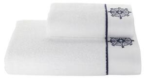 Osuška MARINE LADY 85x150 cm Bílá, 580 gr / m², Česaná prémiová bavlna 100%, námořnický vzor