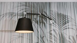 Artemide Designová nástěnná lampa Tolomeo Mega Wall, 1xE27, černá Materiál stínidla: Hedvábná saténová textilie, Průměr stínidla: 32 cm