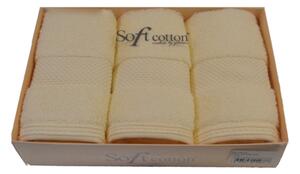 Dárková sada malých ručníků DELUXE Krémová, 650 gr / m², Modal - 17% modal / 83% výběrová bavlna