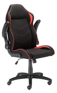 Moderní herní židle otočná do kanceláře nebo pracovny Hacker - Black Red White - BRW