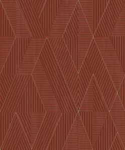 Geometrická vliesová tapeta na zeď, červená, PRI304, The Texture Book, Masureel
