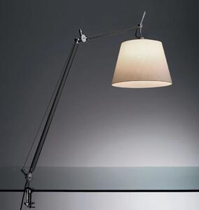 Artemide Designová stolní lampa Tolomeo Mega, 1xE27, černá, s vypínačem Základna: Klip, Materiál stínidla: Hedvábná saténová textilie, Průměr stínidla: 32 cm