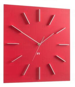 Designové nástěnné hodiny Future Time FT1010RD Square red 40cm