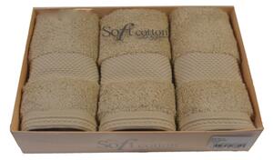 Dárková sada malých ručníků DELUXE Světle béžová, 650 gr / m², Modal - 17% modal / 83% výběrová bavlna