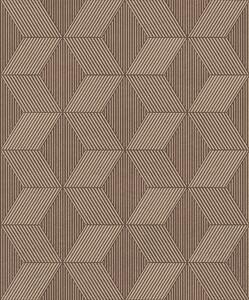 Geometrická vliesová tapeta na zeď, hnědo-zlatá, ORB503, The Texture Book, Masureel