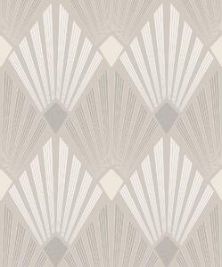 Vliesová tapeta na zeď, béžová, grafická, Art Deco, HAV402, The Texture Book, Masureel