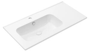 UPTrend Obdélníkové keramické umyvadlo do nábytku/zápustné do desky VENTA 90L UP410-900L, bílá lesk