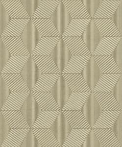 Geometrická vliesová tapeta na zeď, béžovo-zlatá, ORB502, The Texture Book, Masureel
