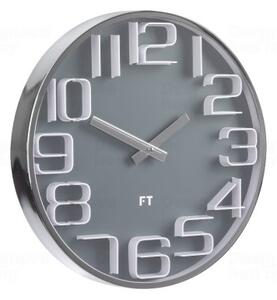 Designové nástěnné hodiny Future Time FT7010GY Numbers grey 30cm