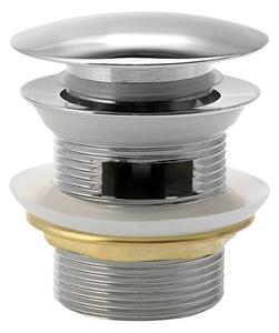Aqualine Vanová výpust 6/4", click-clack, pro vany s integrovaným přepadem, chrom TF5005