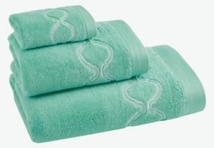 Luxusní ručník ESTIVA 50x100 cm. I „obyčejný“ ručník lze díky kolekci ESTIVA povýšit na designový šperk v koupelně, který bude navíc mimořádně komfortní a šetrný k Vaší pokožce. Mentolová