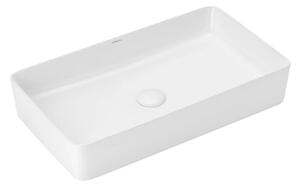 UPTrend Obdélníkové keramické umyvadlo na desku ATHENA MATT WHITE TR41206‑U20, bílá mat