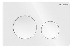UPTrend Ovládací tlačítko pro WC podomítkové moduly YOSEMITE SHINY WHITE UP003, bílá lesk
